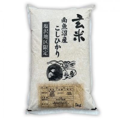 ふるさと納税 南魚沼市 南魚沼産コシヒカリ玄米 5kg【塩沢地区限定】