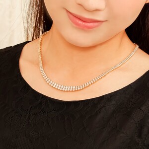 Deliciae 2連グラデーション テニスネックレス K18YG 天然ダイヤモンド 【10.0ctUP】 DTN-15-YG-1001