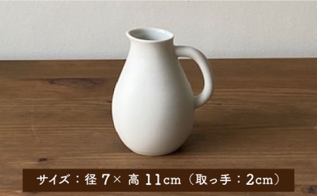 【美濃焼】piccola(ピッコラ) 一輪挿し pitcher(ピッチャー) ホワイト 【金新製陶所】インテリア 雑貨 花瓶 一輪挿し お花 コンパクト ホワイト 白 写真映え かわいい シンプル お