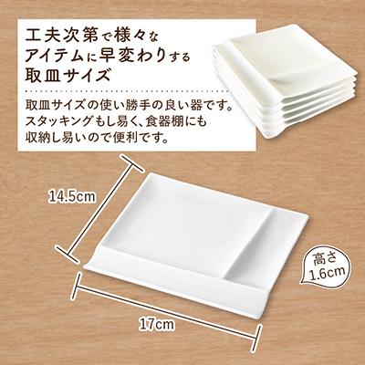 ふるさと納税 瑞浪市 グッドデザイン賞受賞!【miyama.】isolaパレットプレートM　5枚セット(白磁) |  | 03