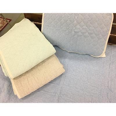 ふるさと納税 泉大津市 綿100%ワッフル敷パッド　ダブル　グリーン |  | 01