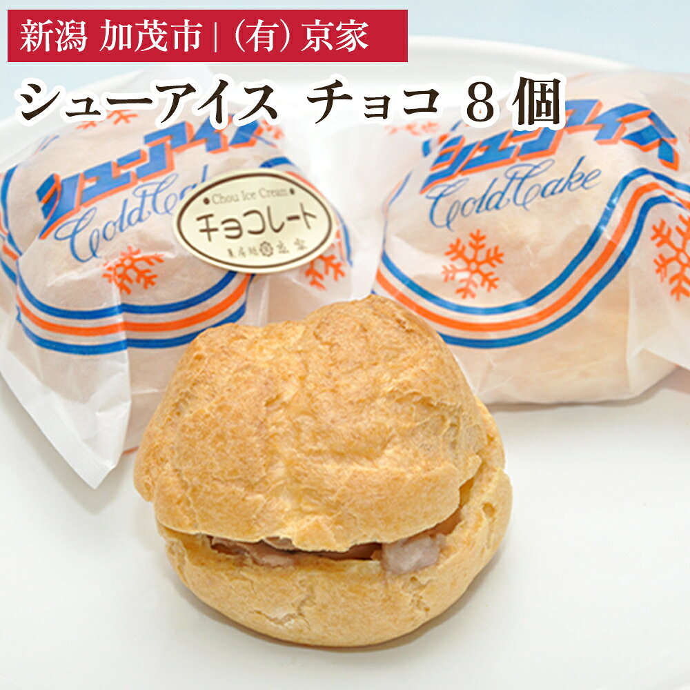 【ふるさと納税】シューアイス チョコ 8個 アイスクリーム しゅーあいす スイーツ ひんやり 氷菓 ジェラート 洋菓子 京家 加茂市