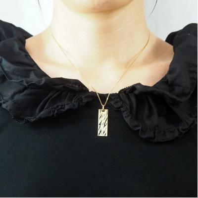 ふるさと納税 山梨県 K18地金　エナメル(ゼブラ柄)ネックレス　HH018176 |  | 03