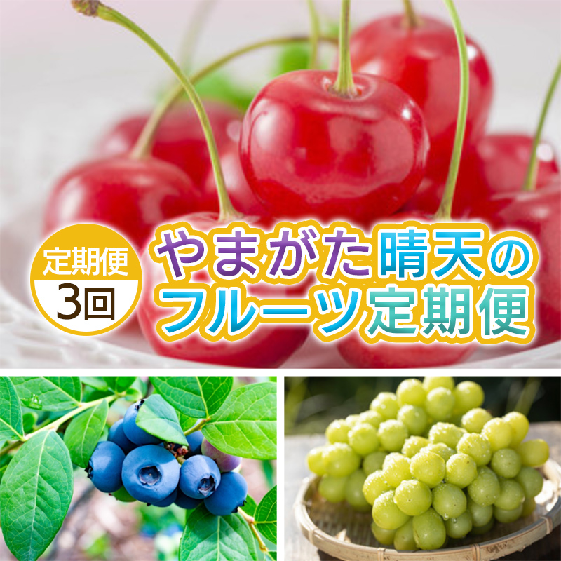 【定期便3回】やまがた 晴天のフルーツ定期便 FY25-050