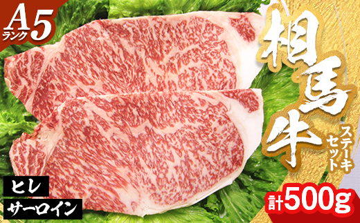 
                  A5ランク 相馬牛 ヒレ・サーロイン ステーキセット  バーベキュー ビフテキ 牛 ステーキ 牛肉 ビーフ 肉 食品 FAI-0052
                