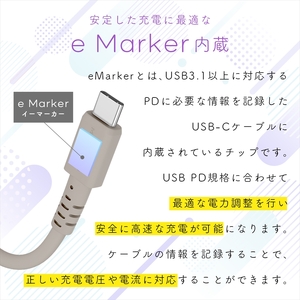 MOTTERU(モッテル) しなやかで絡まない 240W対応 USB-C to USB-C シリコンケーブル 急速充電 データ転送 2.0ｍ カラバリ全8色 2年保証（MOT-SCB240CCG200