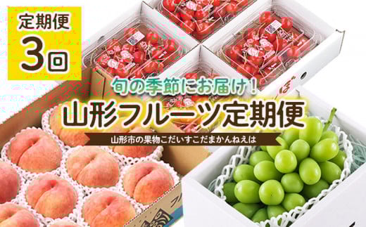 【定期便3回】山形市の果物こだいすこだまかんねえは 【令和7年産先行予約】FU24-615
