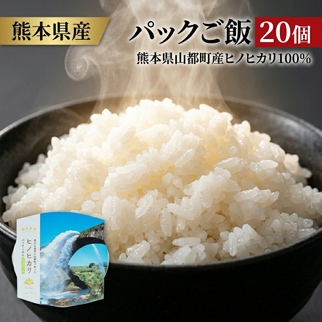 【ふるさと納税】パックご飯 計3kg（150g×20個） パックごはん ご飯パック ごはん ご飯 熊本産ヒノヒカリ 米 お米 こめ コメ 熊本産 国産 九州 熊本県 送料無料