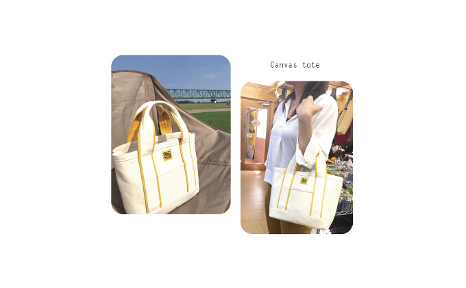 バンナイズ　スタッフオーダートート／Mikaモデル　生成×イエロー