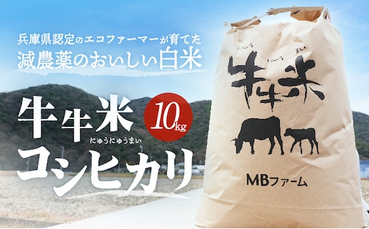 
										
										兵庫県認定のエコファーマーが育てた減農薬のおいしい白米『牛牛米 コシヒカリ』(10kg)【令和6年度産】
									