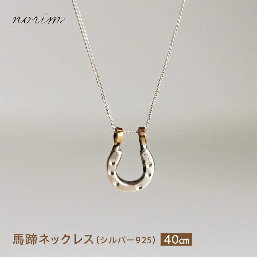 【ふるさと納税】馬蹄ネックレス　シルバー925 (40cm) / 競馬 馬 グッズ 馬蹄 ハンドメイド ネックレス アクセサリー シルバー / 栗東市 / norim[BIBP001]