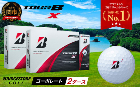 2024年モデルゴルフボール TOUR B X コーポレートカラー（ホワイト） 2ダース