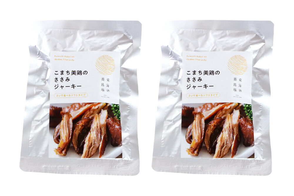 こまち美鶏のささみジャーキー 35g×2パック おつまみ 珍味 おやつ 燻製 ササミ ジャーキー ゆうパケット [国産 たんぱく質 酒の肴 乾き物 チキンジャーキー]