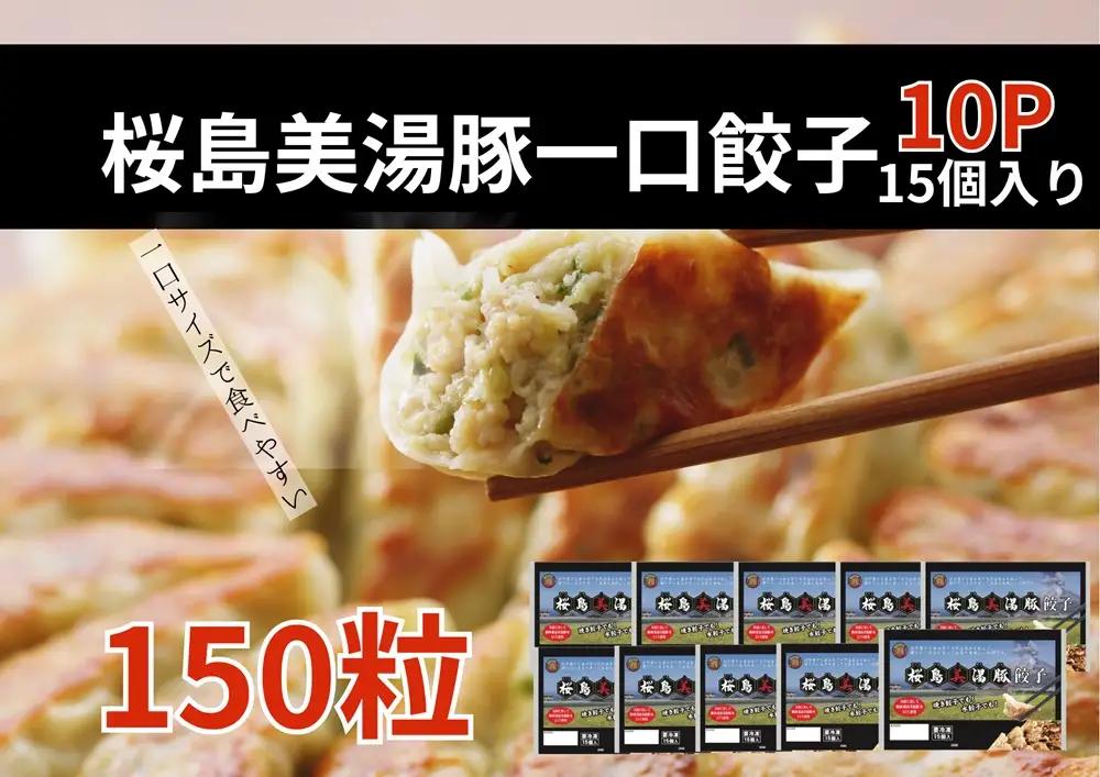 A1-0449／桜島美湯豚　ひと口餃子 10P（計150個）