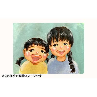 ふるさと納税 三原市 【水彩】 似顔絵 1名様分(手描き・キャンバス)[200-009] |  | 01