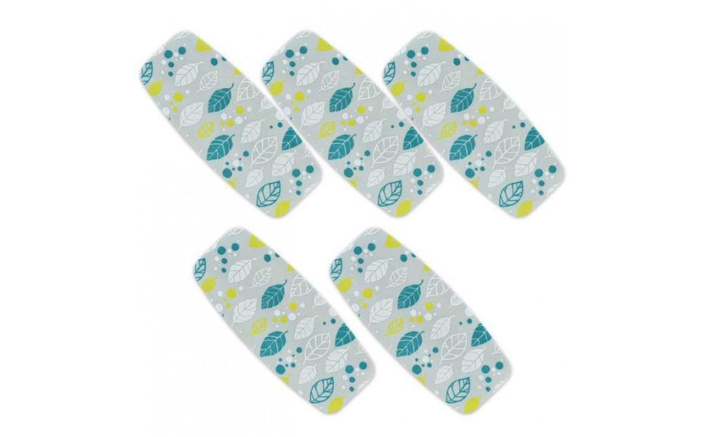 友禅和紙おしぼりトレー 5枚セット ウインターリーフ グレー タツクラフト 【Tk41】 303446_DA90008VC04