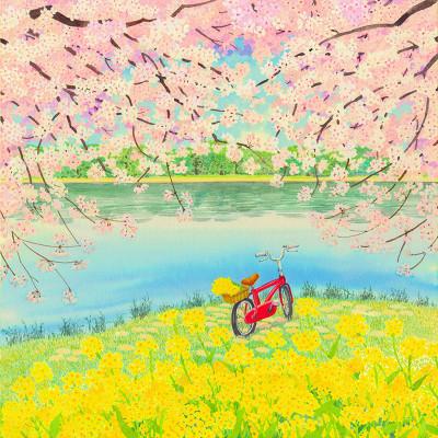 ふるさと納税 川口市 栗乃木ハルミ版画額装品「春うらら」 |  | 01