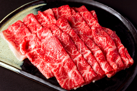 【定期便3ヶ月】合計約1.2kg！大場の「A5ランク」米沢牛が3ヶ月連続で届く！もも肉定期便（赤身焼肉用、すき焼きしゃぶしゃぶ用、ステーキ）_B128