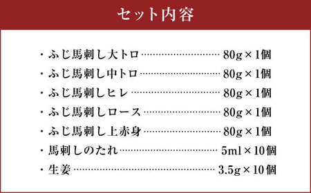 フジチク ふじ 馬刺し 赤身 霜降り セット 合計約400g