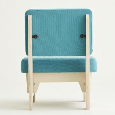 ふるさと納税 海南市 和歌山県海南市　高品質な一人掛け組み立てソファ　キャンバスサックスブルー(フレームホワイト) |  | 01