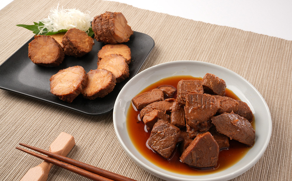 まぐろとろ煮 180g ／ まぐろチャーシュー（1本 約170ｇ×2本）×各10箱 化粧箱入り