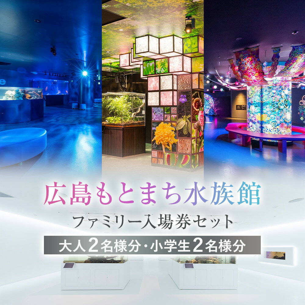【ふるさと納税】広島もとまち水族館　ファミリー入場券セット（大人2名、小学生2名）