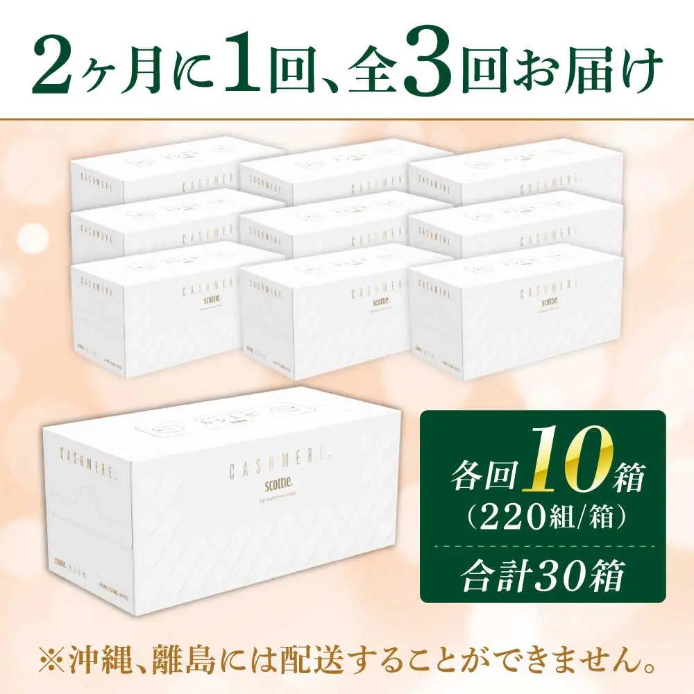 【全3回定期便(2ヵ月に1回)】カシミヤ スコッティ 10箱 ティッシュ ペーパー [BDAM033]