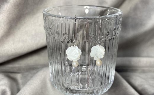 あこや真珠/ローズシェルピアス【パール ピアス 高級 しんじゅ あこや ファッション ギフト 贈り物 贈答 母の日  人気 おすすめ 高知県 南国市】
