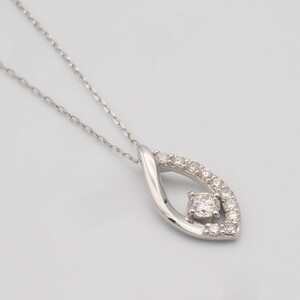 PT900/PT850 0.2ct ダイヤモンド ペンダントネックレス　FHH-019830