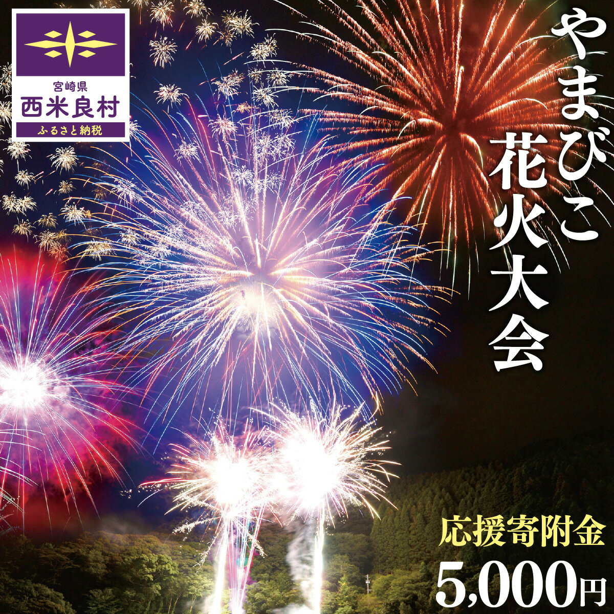 【ふるさと納税】第49回やまびこ花火大会応援寄付金 西米良村応援寄付金 5,000円 花火大会 夏 夏祭り イベント 花火 打ち上げ花火 ふるさと 応援 九州 宮崎県 西米良村