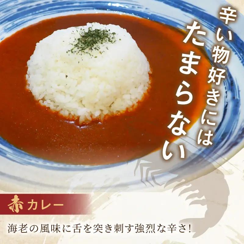 濃厚海老出汁 海老元カレー【白・黒・赤】（甘口・中辛・辛口）6個セット（レトルト 常温 簡単調理 レトルト食品 レトルトカレー かれー カレーセット セット カレー 人気カレー 詰め合わせ 加工食品 