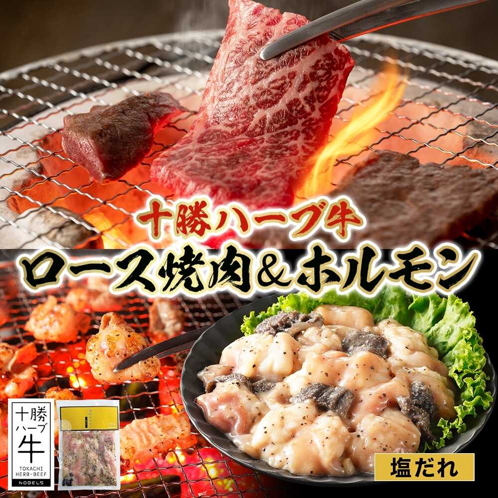 【ふるさと納税】北海道 十勝ハーブ牛 焼肉セット（ロース350g・味付けホルモン200g）北海道産 ロース 焼肉 焼き肉 やきにく ビーフ ホルモン ギアラ センマイ ハーブ牛 牛肉 牛 肉 BBQ 《足寄町》 【日本ふるさと創生株式会社】[BEBB050]