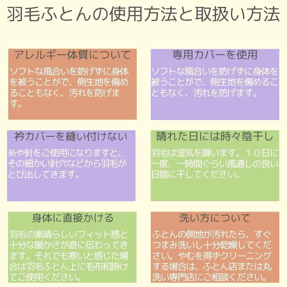 羽毛布団  ダブル ポーランド産マザーグース95 120番手 ダウンパワー470【BE077】