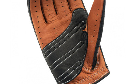 【ブラック×キャラメル/LL】ドライビンググローブ 補強付 フルフィンガー  カカザン  CACAZAN 革手袋 レザーグローブ メンズ レディース 鹿革 ディアスキン 補強付【 クルマ 車 ドライブ