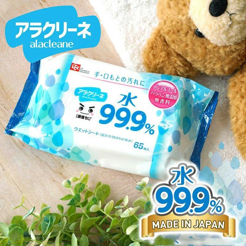 M89-0017-5p-24_アラクリーネ 水99.9％ウエットシート （65枚×5P）×24袋