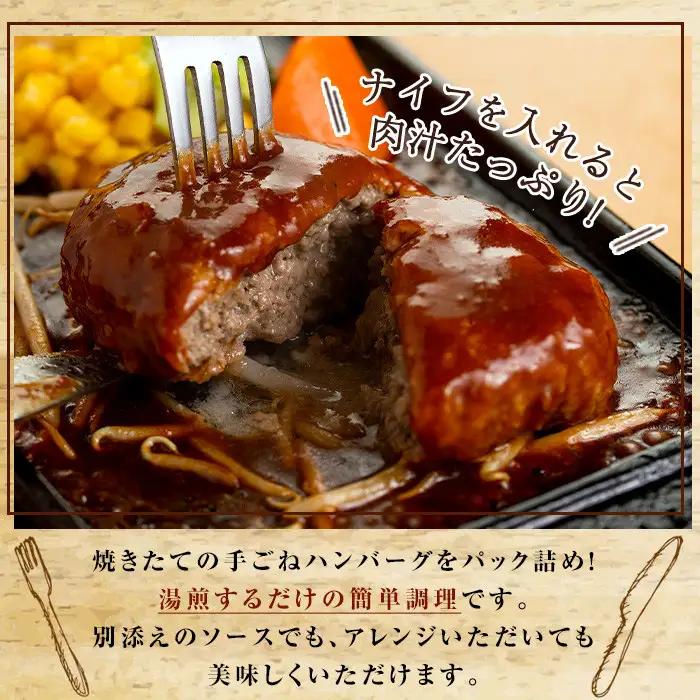 No.405 ハンバーグ専門店のふんわりジューシーハンバーグ(約140g×5個・ソース2種付) 国産 九州産 鹿児島県産 牛肉 お肉 ハンバーグ デミグラス 和風 ソース おかず 保存料不使用 着色料