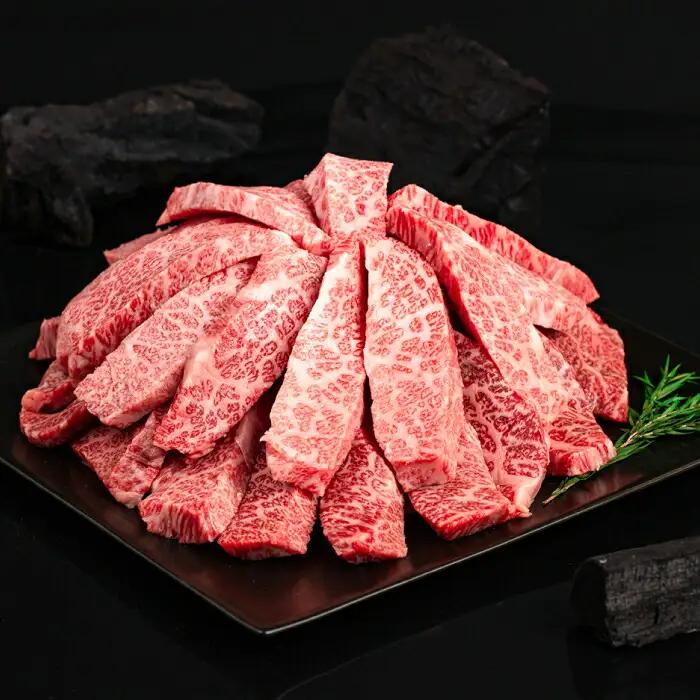 博多和牛 厚切り カルビ 1kg ( 500g × 2P ) 糸島 【幸栄物産】 [ABH012] 牛肉 焼き肉