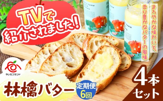 【定期便6回】林檎バター4本セット｜りんごスプレット スプレット アップルバター バター ジャム リンゴ スイーツ 朝食 産地直送 (毎月お届け）