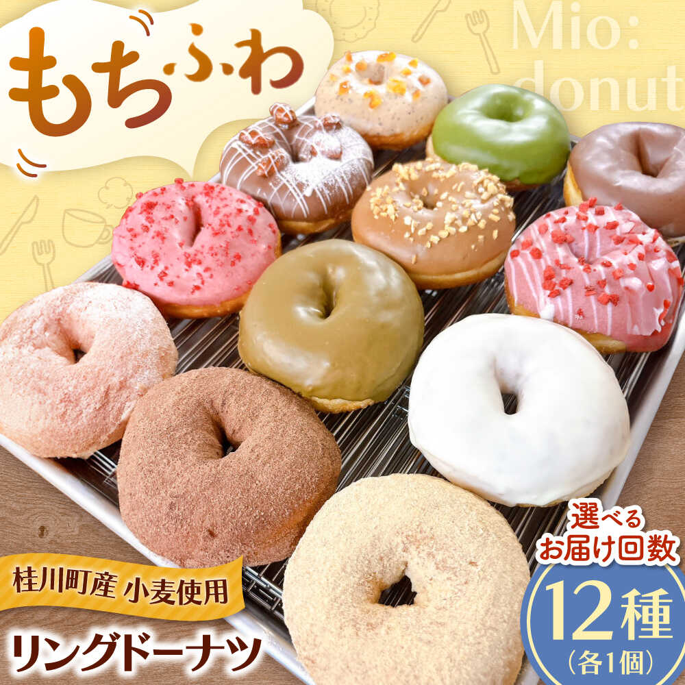 【ふるさと納税】ふわもちリングドーナツ　12種セット 　▼ドーナツ ドーナッツ 国産 小麦 　桂川町/PIZZERIA TUTTI[ADBH037]