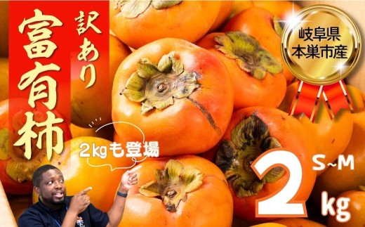 【令和8年産／2026年11月～発送予定】訳あり！富有柿 2kg　S~Mサイズ [mt2086]｜ くどみフルーツ農園　