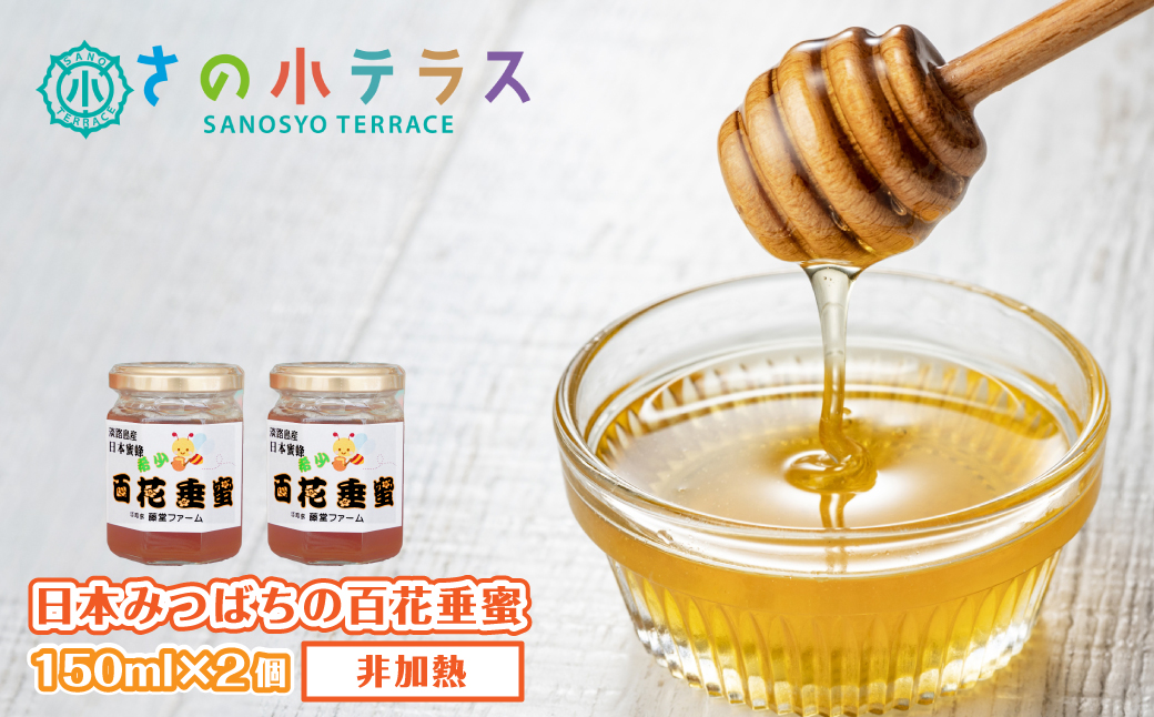 日本みつばちの百花垂蜜 150ml×2個 保存料・着色料無添加  [はちみつはちみつはちみつはちみつはちみつ 蜂蜜]
