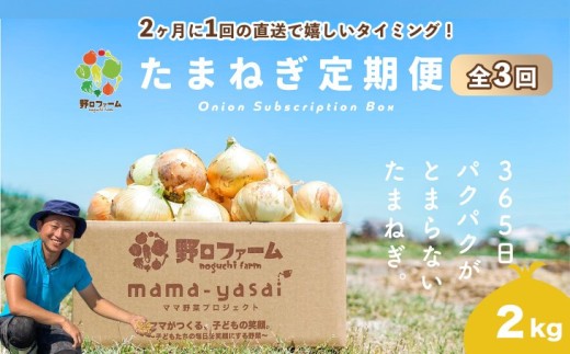 
                  【全３回・２ヶ月に１回定期便】mama-yasai たまねぎ２kg
                