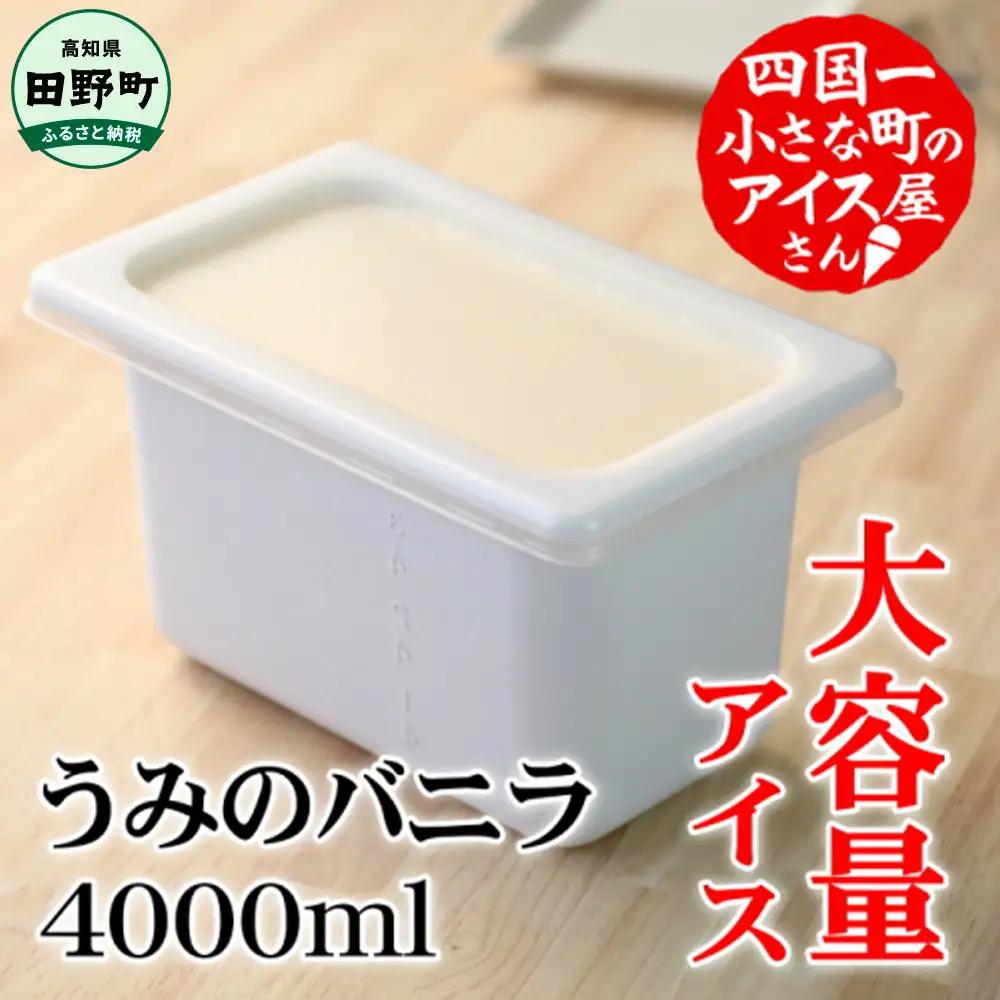 大容量アイス 4000ml ★うみのバニラ★ ≪松崎冷菓≫