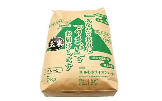 【令和8年産 新米 先行予約】 【金賞受賞農家】 《定期便12回》 特別栽培米 いのちの壱 (玄米) 5kg×12か月 《令和8年10月中旬～発送》 『あおきライスファーム』 山形南陽産 米 ご飯 農