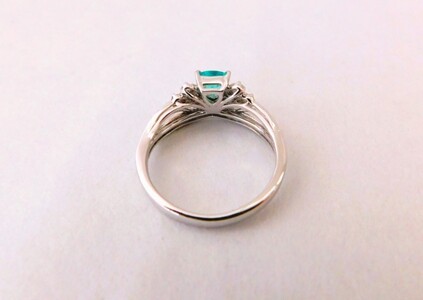 【ふるなび限定】【一点もの】Pt900　ブラジル産パライバトルマリン（0.30ct）ダイヤモンドリング　K54　K06117-H　FN-Limited-SP