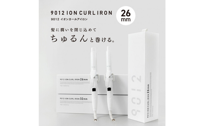 クレイツ 9012 イオンカールアイロン 26mm 120～200℃ 海外対応 交流(コード)式 CC9012-G26W ヘアアイロン スタイリング ストレートアイロン コテ ヘアケア 家電 電化製品