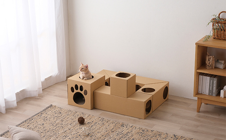 ねこねこトンネル フルセット P-NTF アイリスオーヤマ キャットウォーク 猫 猫用品 ねこ ペット ペット用品 爪とぎ 爪研ぎ おもちゃ ネコ キャットハウス キャットトンネル 遊び場 遊び道具 