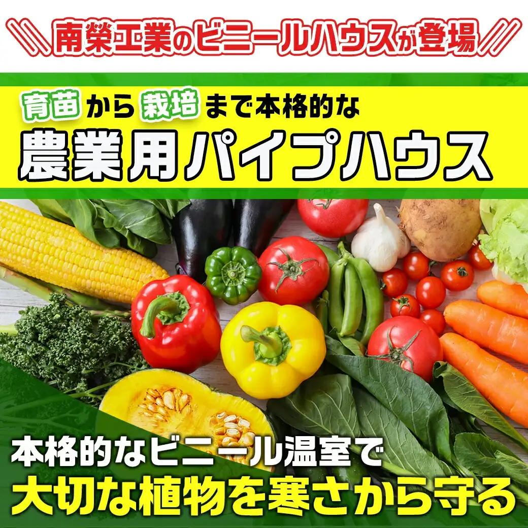 菜園ハウス【2.3坪用】〈H-2236〉〔84-J403〕_(都城市) 菜園ハウス 2.3坪用 一枚扉蝶番式 組立式 組立説明書付 ビニール温室 農業 育苗 栽培 