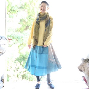【tamaki niime・イッテンモノ】chotan skirt（81-6）