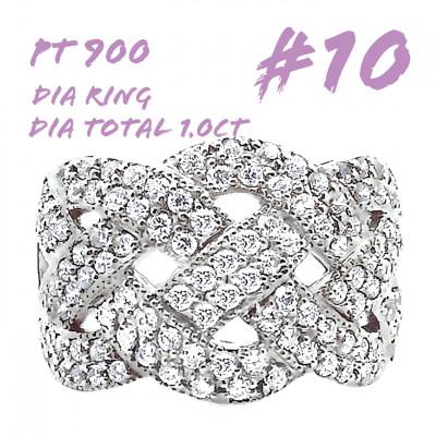 ふるさと納税 笛吹市 PT900 DIA RING  1.0CT 1本 RAAT-20DI-P #10